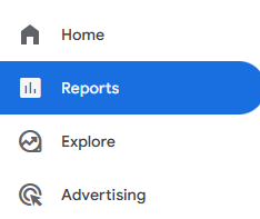 GA4 Realtime report showing at least one active user and page title/path