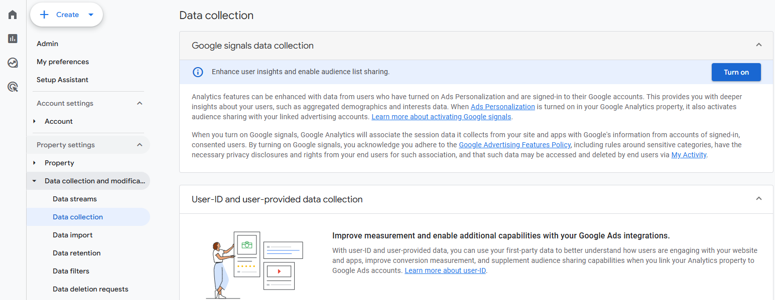 GA4 Product links panel showing the Google Ads links option