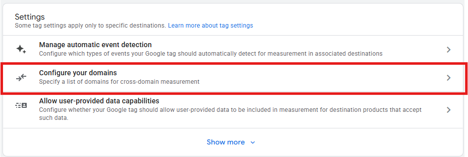 GA4 Product links panel showing the Search Console links option